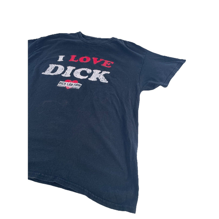 Mens Black “I Love Dick” Print T-Shirt Size Xl