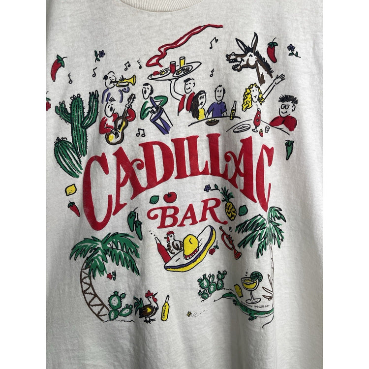 Men’s Vintage Fruit Of The Loom Cadillac Bar Cartoon T Shirt Sz XL