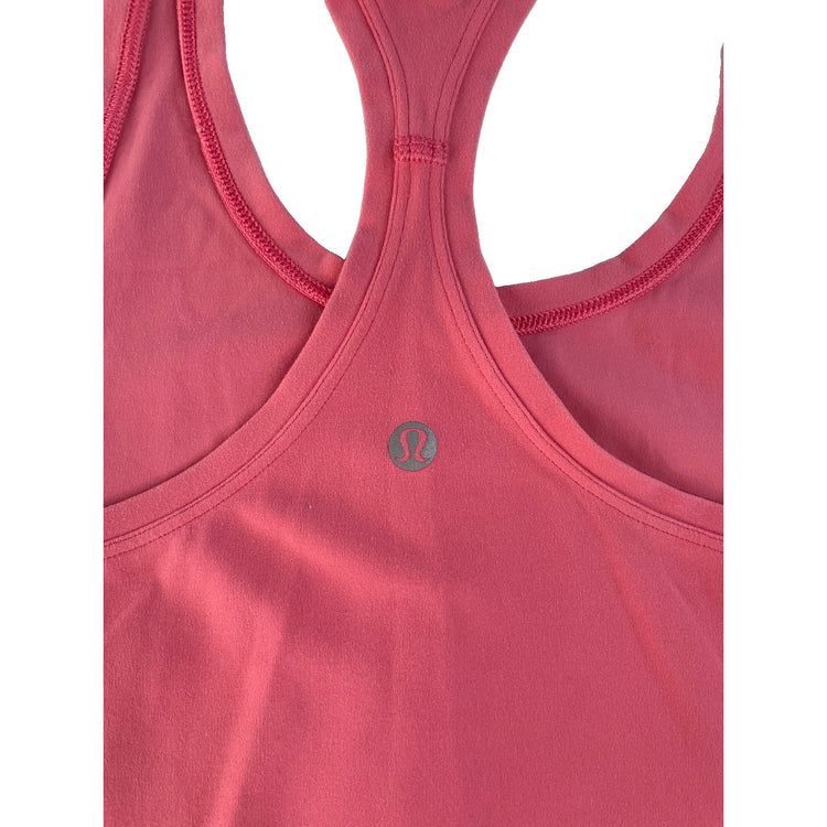 Womens Lululemon Lightweight Performance Racerback Athletic Tank Top Pink Size M