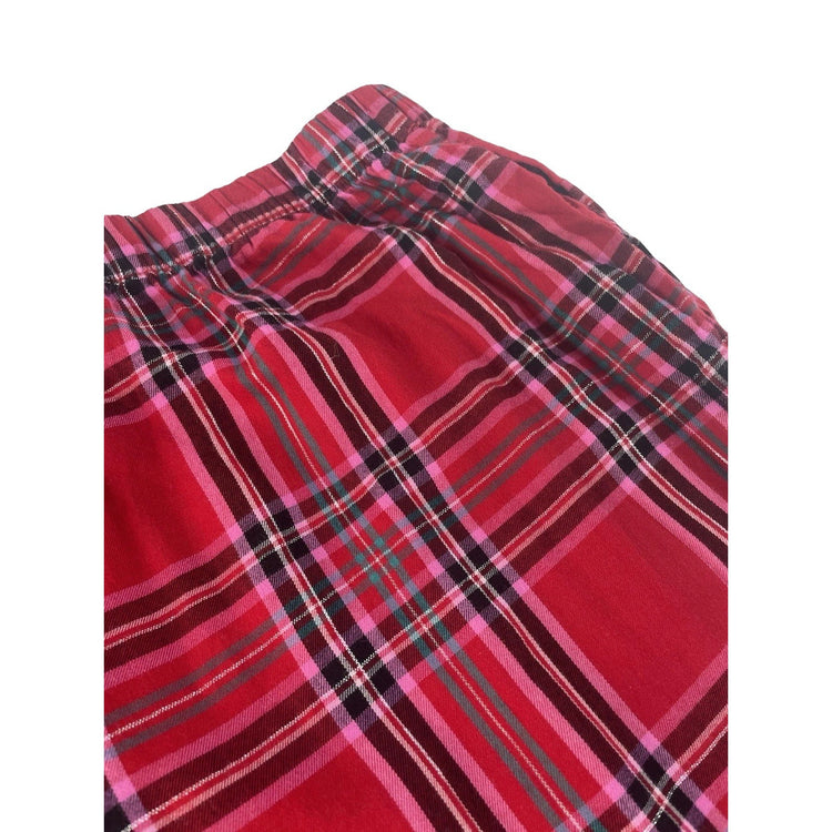 Womens Victorias Secret Red & Pink Plaid Sleep Pants Size Small