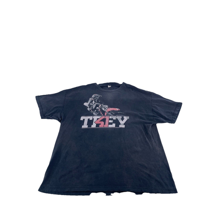 Mens Vintage Trey Canard Motocross Racing Black Graphic T Shirt Size 2XL