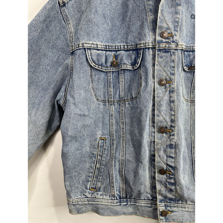 Men’s VTG Lee Blue Light Wash Denim Jean Trucker Jacket Sz XL