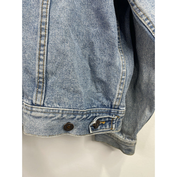 Men’s VTG Lee Blue Light Wash Denim Jean Trucker Jacket Sz XL