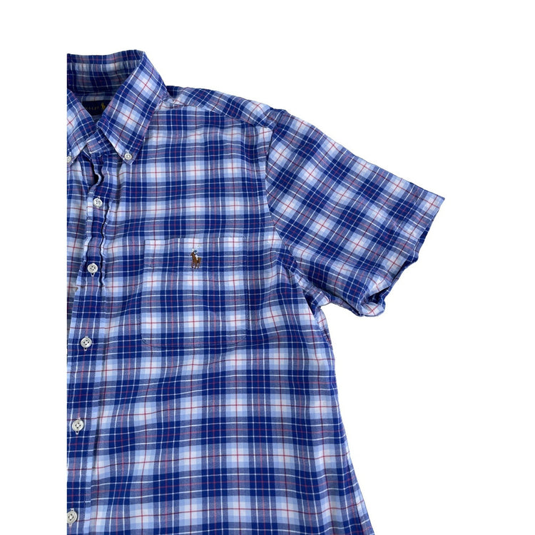 Youth Boys Ralph Lauren Multicolor Plaid Button-Up Shirt Size L