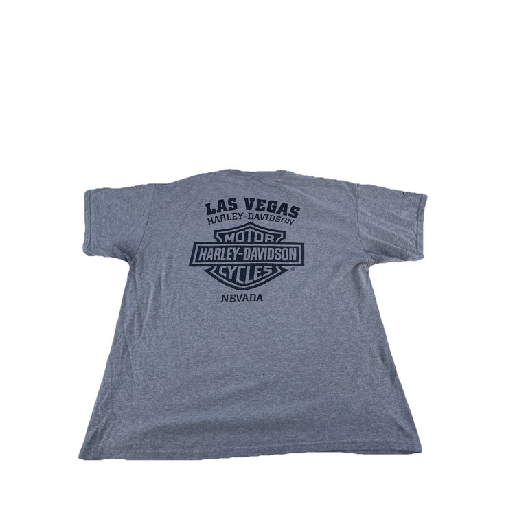 Mens Harley Davidson Las Vegas Gray T Shirt Size XL