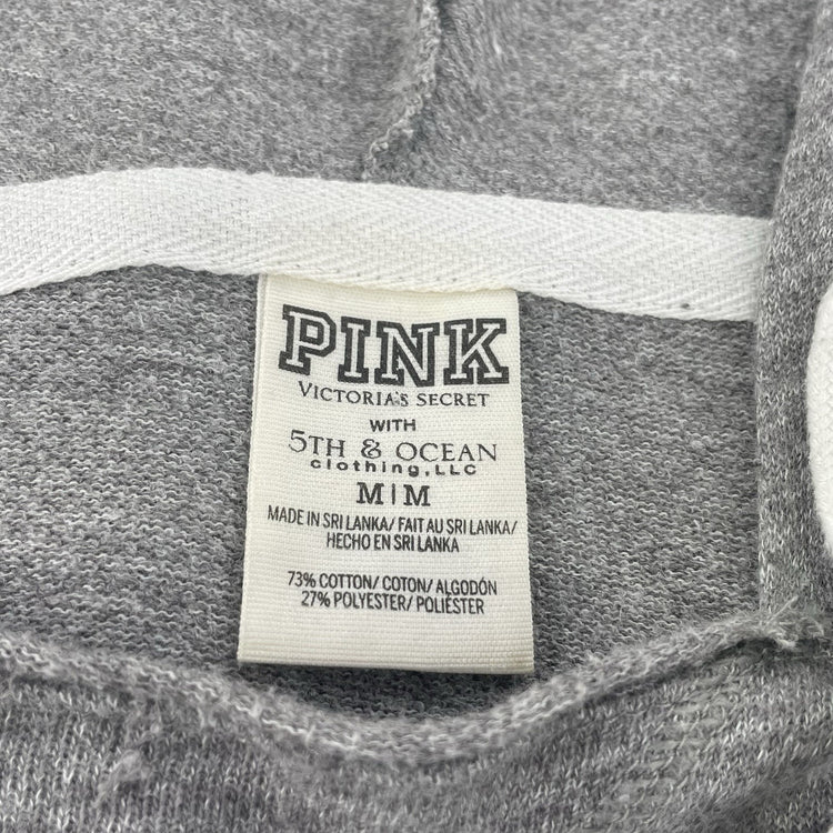 Womens Victoria’s Secret PINK Grey & Orange ‘Runners’ Sweater Size Medium