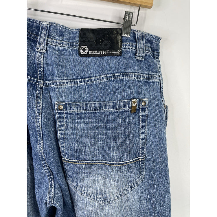 Y2k Mens Southpole Blue Denim Jeans Size 40