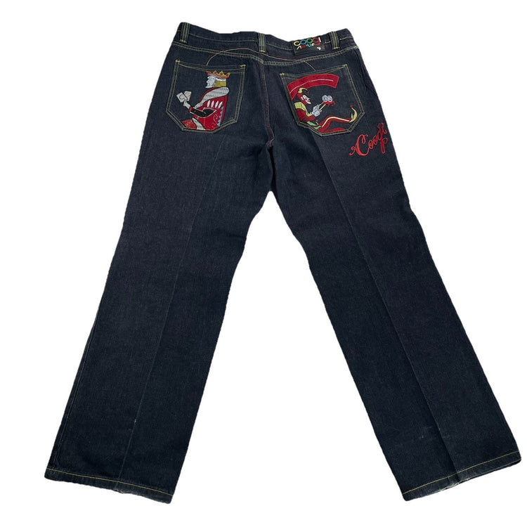 Mens Early 2000s Vintage COOGI Embroidered Joker Baggy Jeans Size 38x34