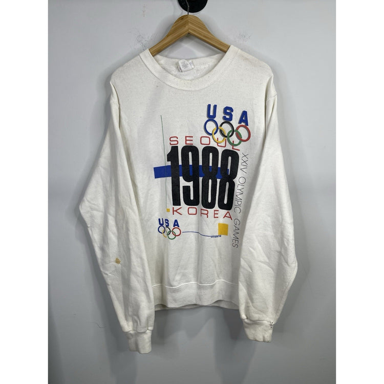 Men’s 1988 Seoul Olympics Sweatshirt Team USA Vintage Size XL Graphics