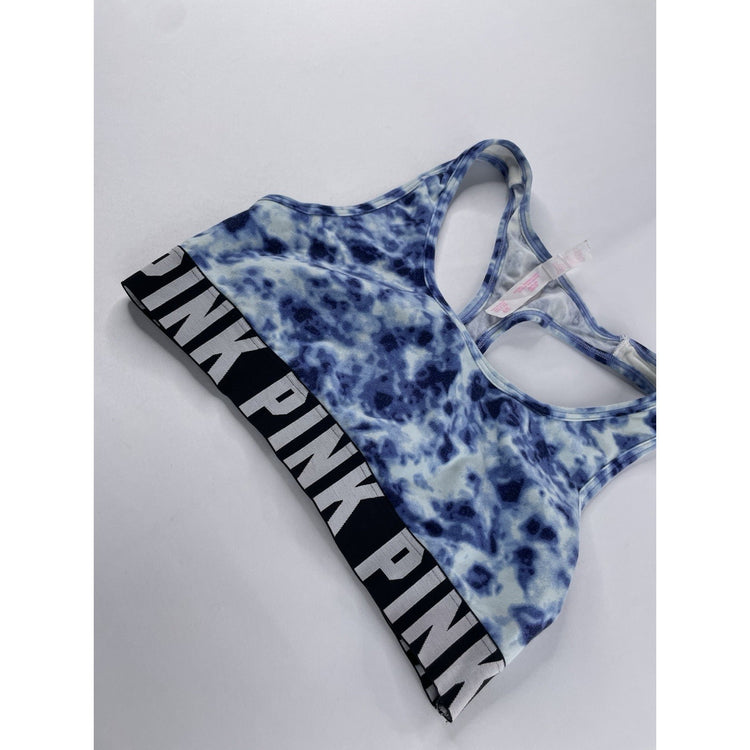 Womens Victoria’s Secret PINK Blue Sports Bra Size Small