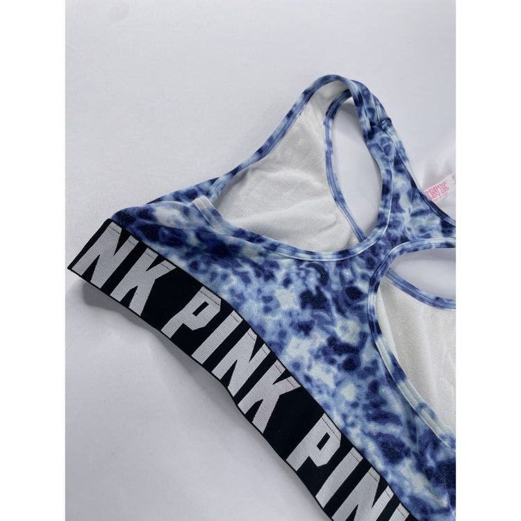 Womens Victoria’s Secret PINK Blue Sports Bra Size Small