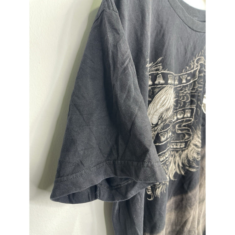 Vintage 2007 Harley Davidson Eagle Graphic Double Sided Men’s T-Shirt Size 2XL