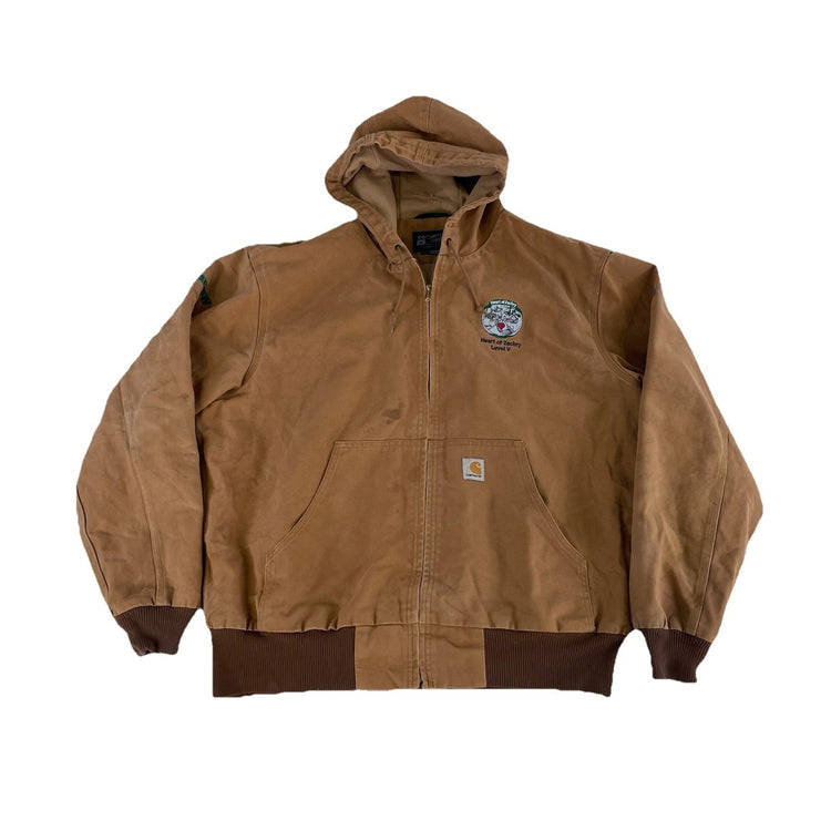 Mens Carhartt Brown Chore Work Wear Coat Size 4XL