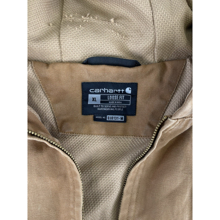 Mens Carhartt Brown Chore Work Wear Coat Size 4XL
