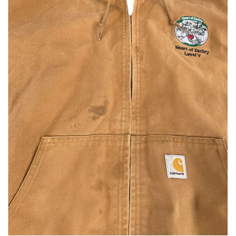 Mens Carhartt Brown Chore Work Wear Coat Size 4XL