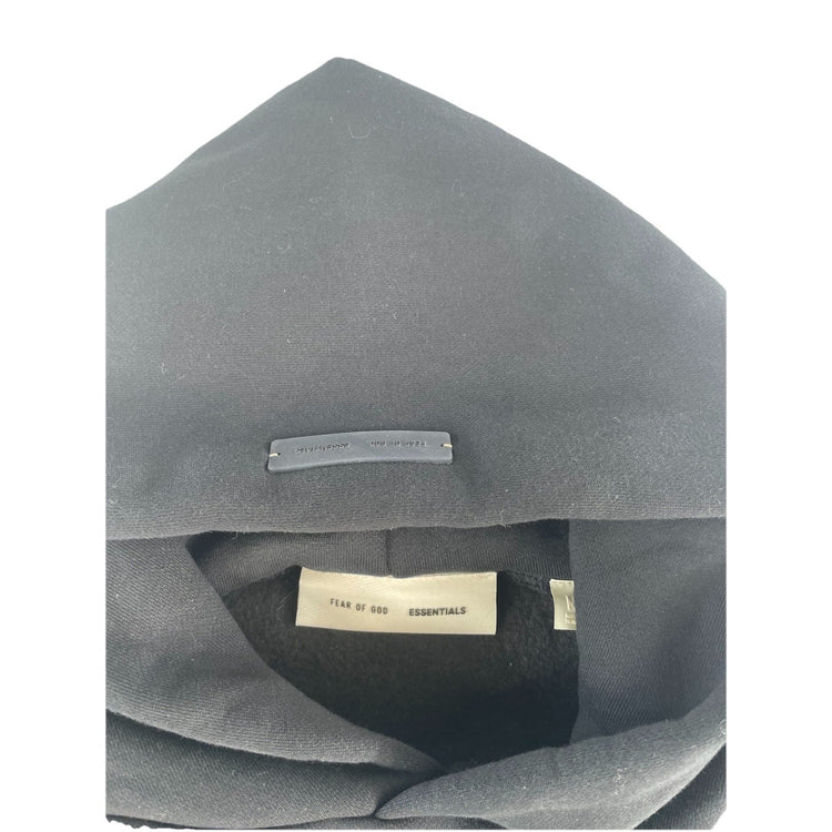 Essintials Fear Of God Black Pullover Hoodie Size M - Authentic Streetwear