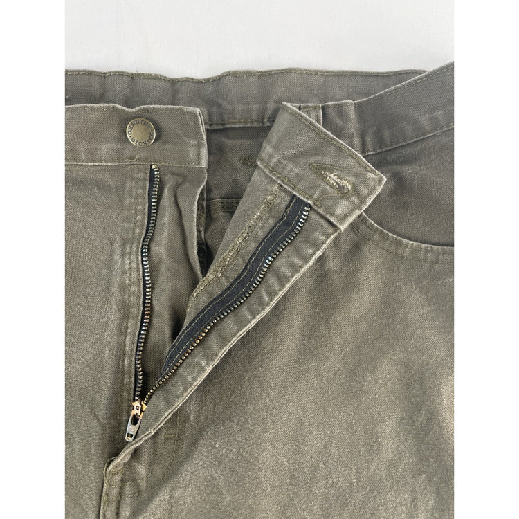 Mens Genuine Dickies Dark Forest Green Denim Carpenter Pants Size 36x34