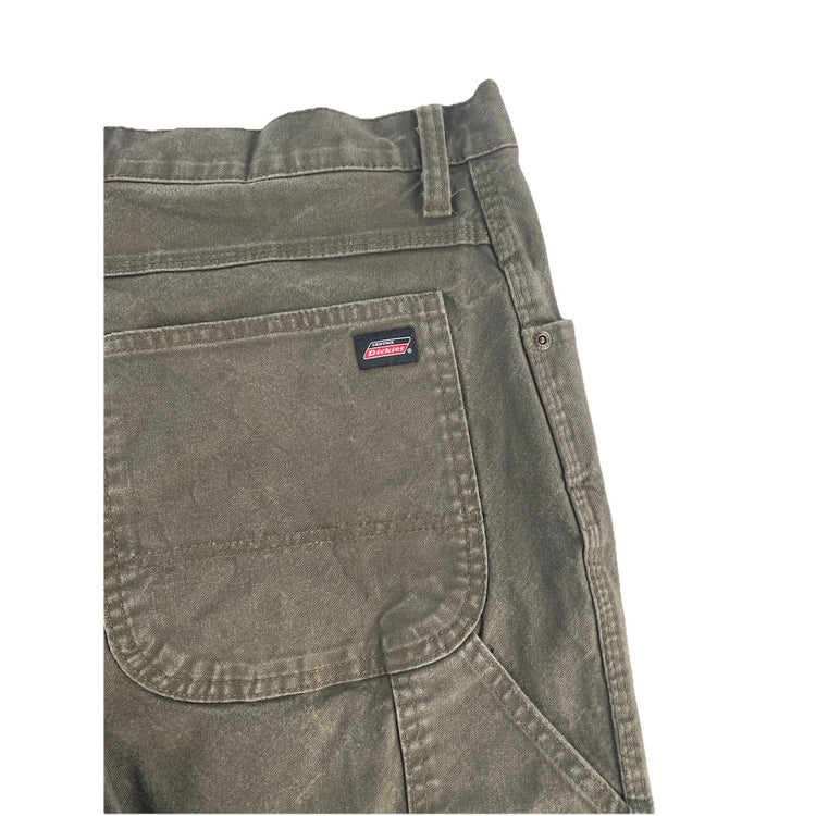 Mens Genuine Dickies Dark Forest Green Denim Carpenter Pants Size 36x34