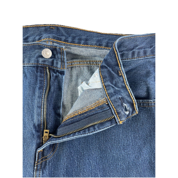 Mens Levis 505 Medium Wash Straight Fit Denim Jeans Size 33x30