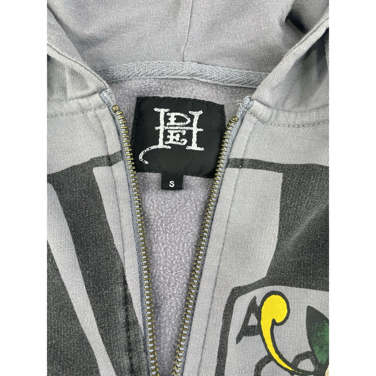 Mens Ed Hardy Just Graphic Zip Up Hoodie Size S