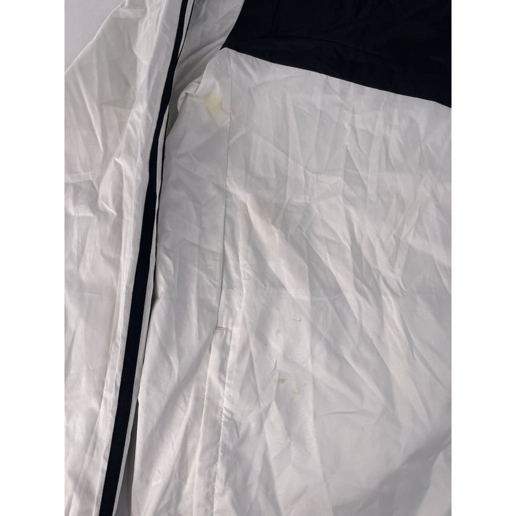 Mens Adidas Black & White Windbreaker Zip Up Jacket Size Medium