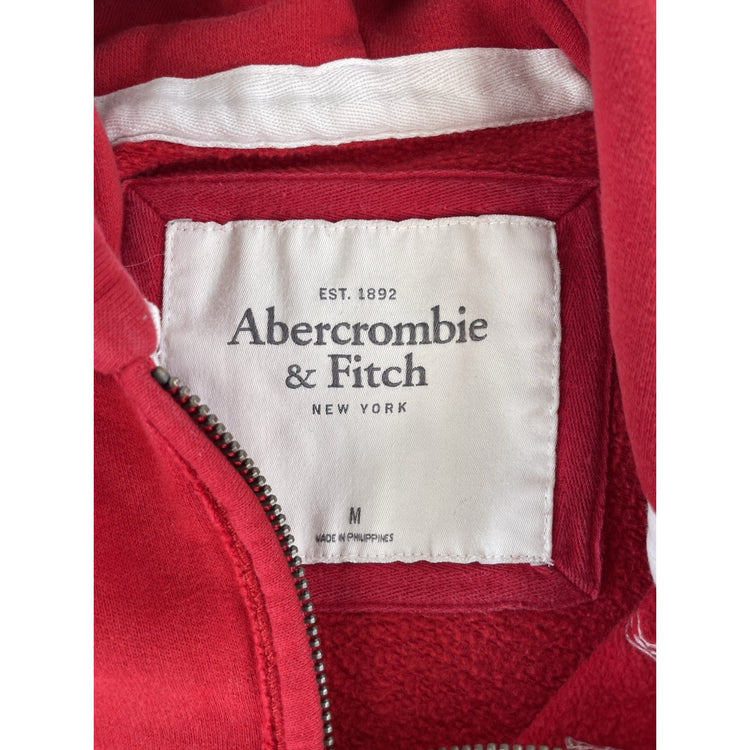 Mens Y2K Abercrombie & Fitch A9F Red Zip Up Jacket Size Medium