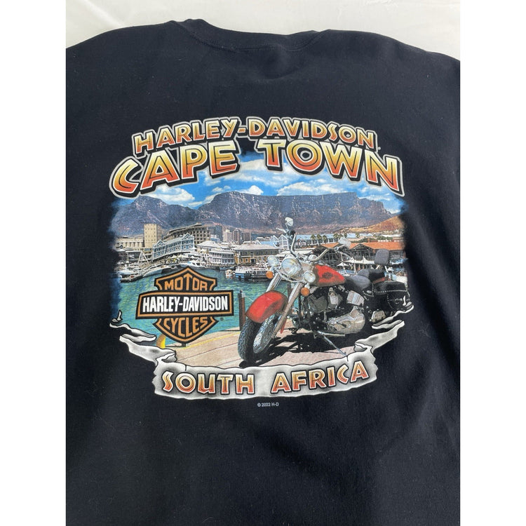Mens Harley Davidson Cape Town Graphic Black Pullover Sweatshirt Size L