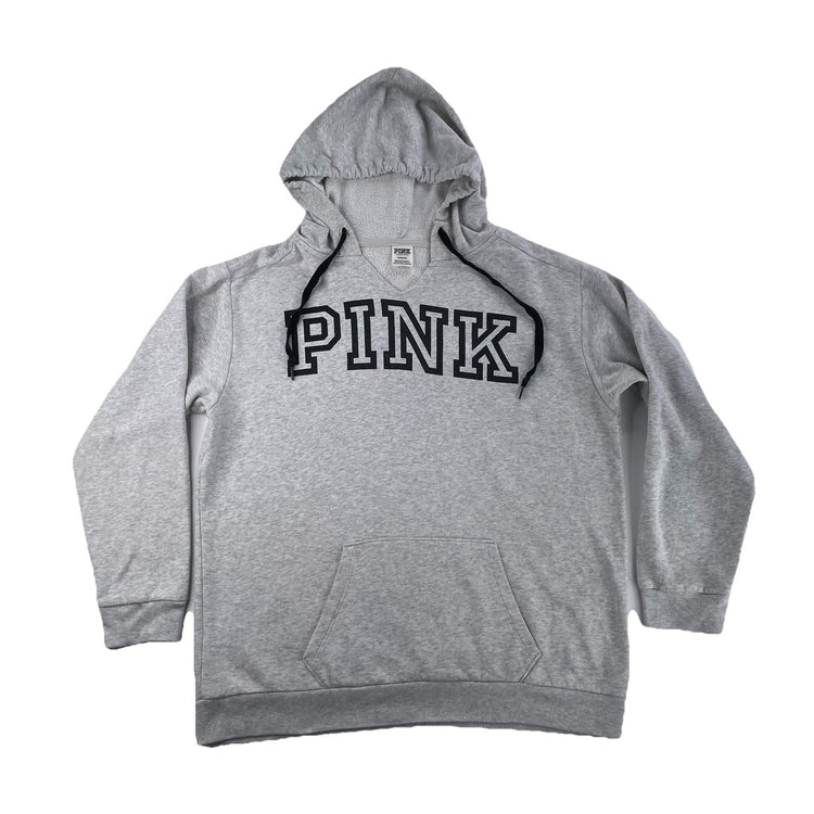 Women’s PINK Victoria Secret Light Gray PINK Hoodie Size L