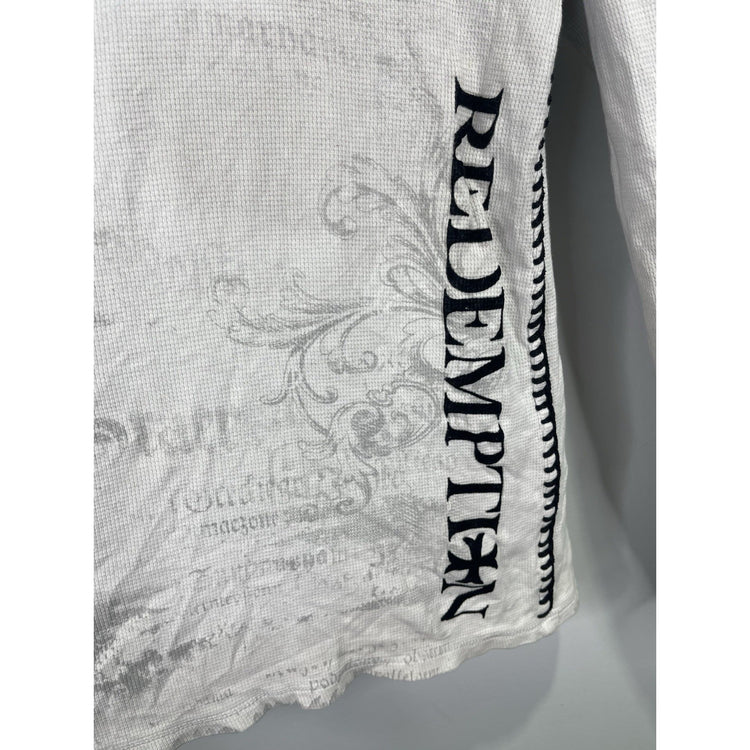 Vintage Y2K Raw State Redemption Knit Longsleeve Shirt Sz Large