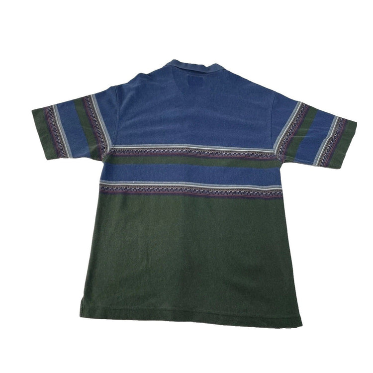 Men’s Vintage Levis Authentic Jeanwear Blue & Green Polo Shirt Size XL