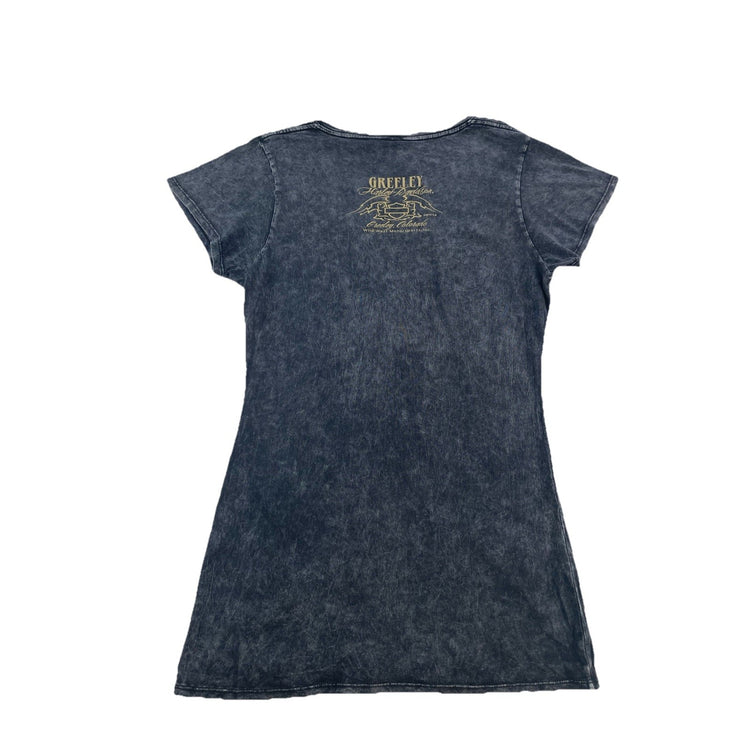 Womens Harley Davidson Grey Sunflower V Neck T Shirt Size XL