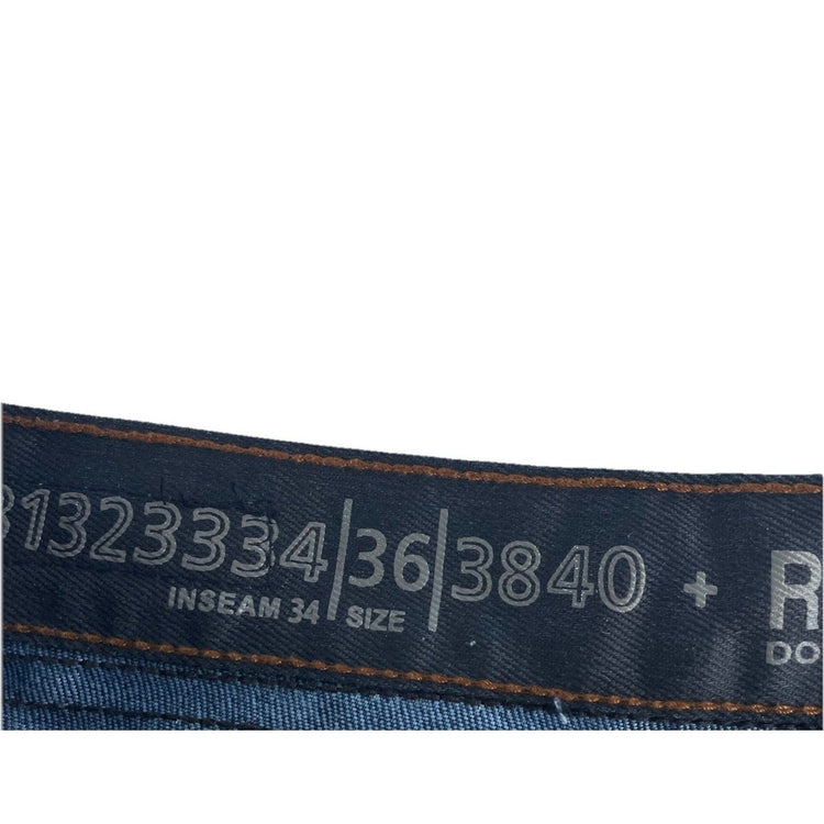 Mens Ring Of Fire Slim Straight Dark Wash Jeans Size 36x34