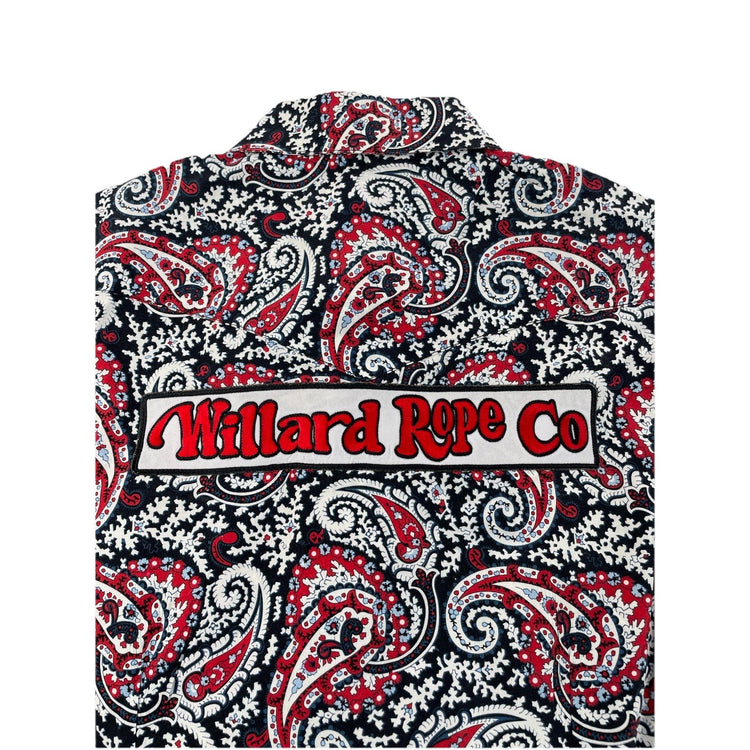 Mens Panhandle Rough Stock Western Multicolor Paisley Button-down Shirt Size L