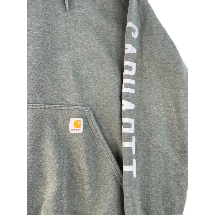 Mens Carhartt Gray Loose Fit Hoodie Size Small