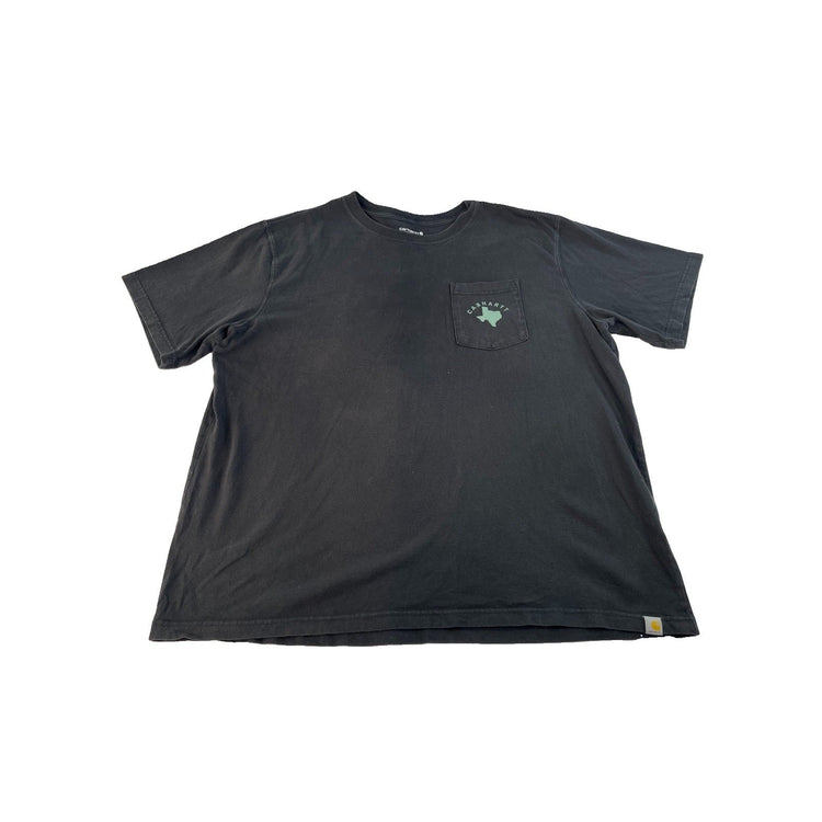 Mens Carhartt Relaxed Fit Texas Graphic T-Shirt Black Size 2XL