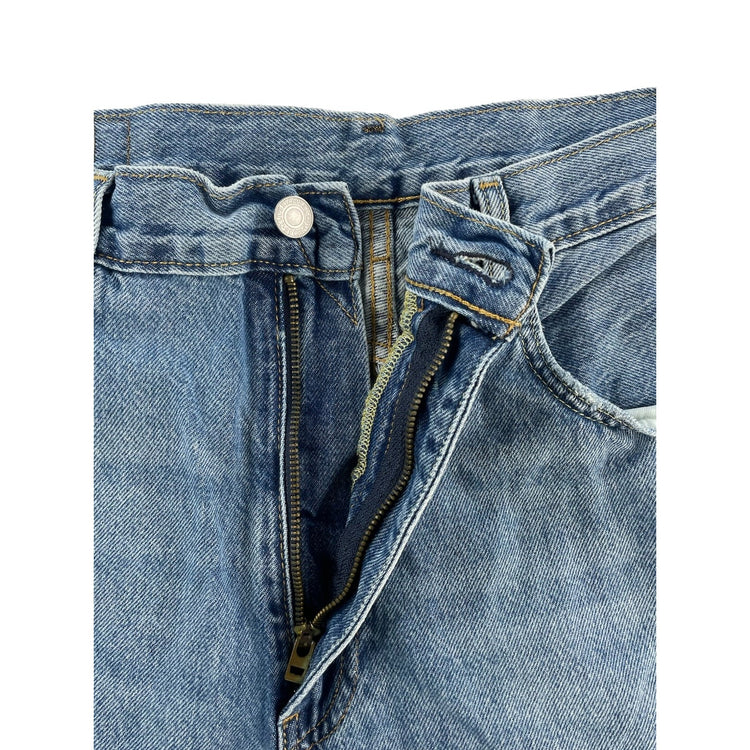 Mens Levi's Premium 569 Blue Denim Loose Straight Baggy Jean Shorts SIZE 36