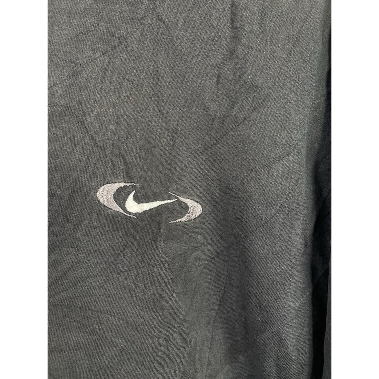 Rare Vintage NIKE Oval Swoosh Pullover Crewneck Sweatshirt 90s 2000s Black L