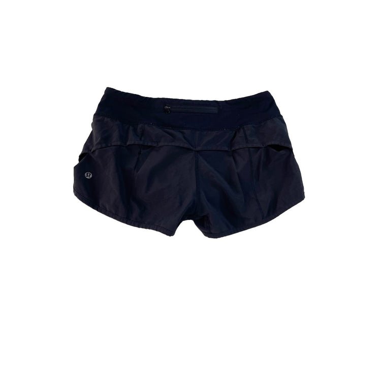 Women's Lululemon Speed Up or Track That Black Running Shorts Size 4