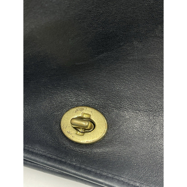 Coach Legacy Crescent Bag Black Leather Purse Hobo Crossbody Vintage # 9718