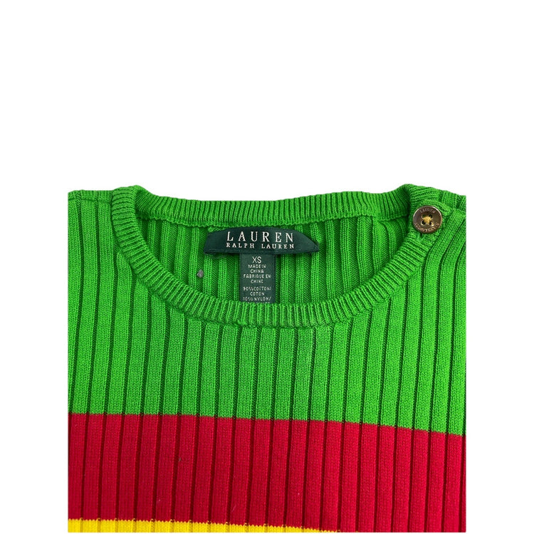 Womens Xs Knitted Long Sleeve Cardigan Green Red Yellow Blue And Black