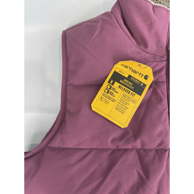Womens Carhartt Purple Montana Insulated Reversible Vest Size Medium
