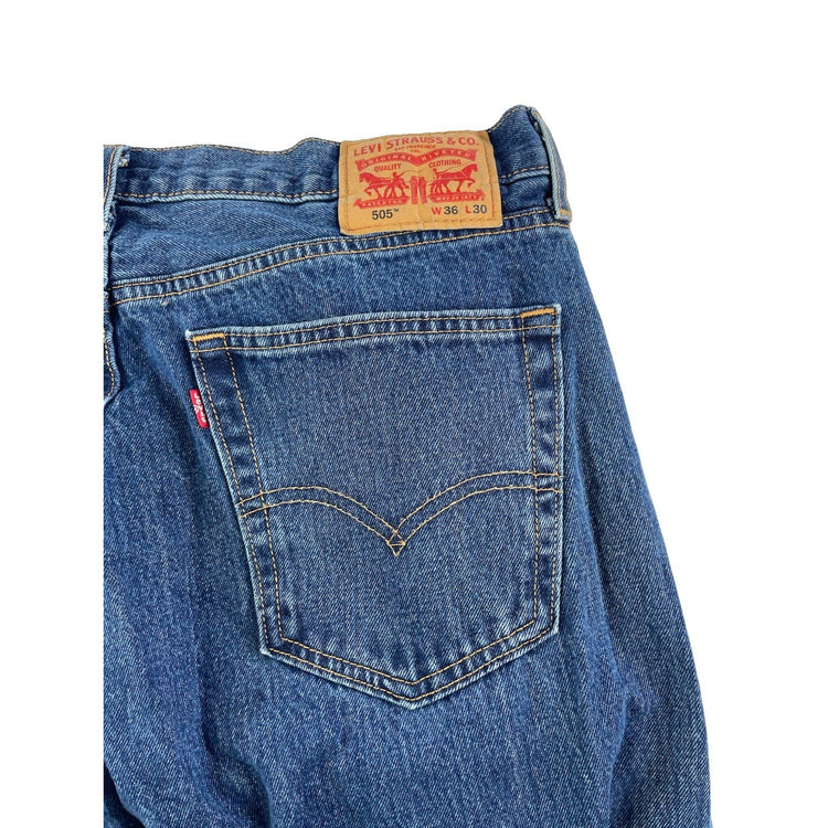 Mens Levis 505 Blue Denim Jeans Size 36