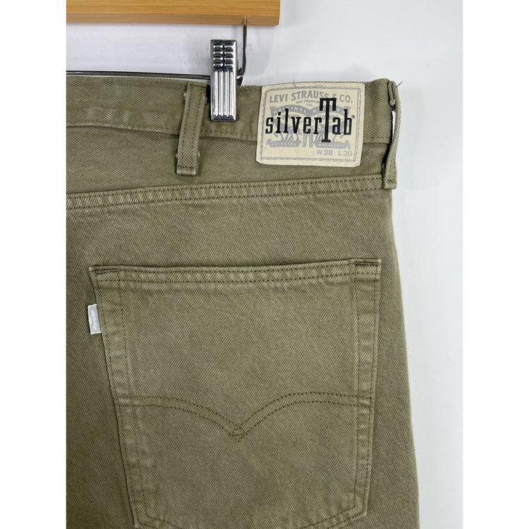 Men’s Levi's Silvertab Loose Fit Green Denim Jeans Size 38x30