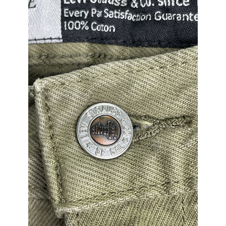 Men’s Levi's Silvertab Loose Fit Green Denim Jeans Size 38x30