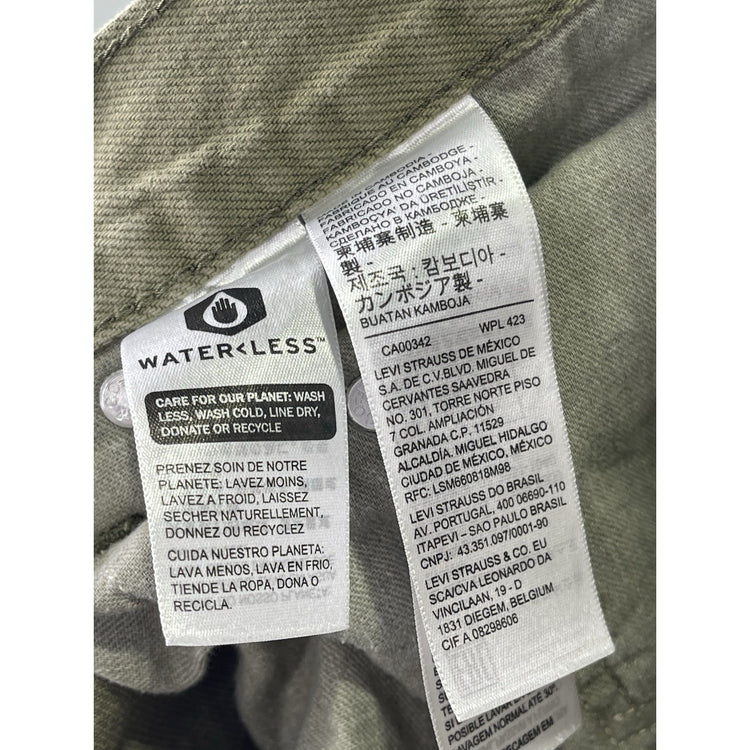 Men’s Levi's Silvertab Loose Fit Green Denim Jeans Size 38x30