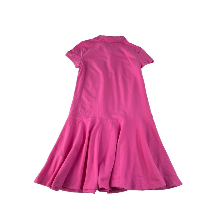 Girls Polo Ralph Lauren Pink Drop Waist Polo Dress Size L/G 12-14