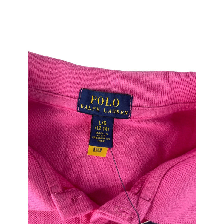 Girls Polo Ralph Lauren Pink Drop Waist Polo Dress Size L/G 12-14