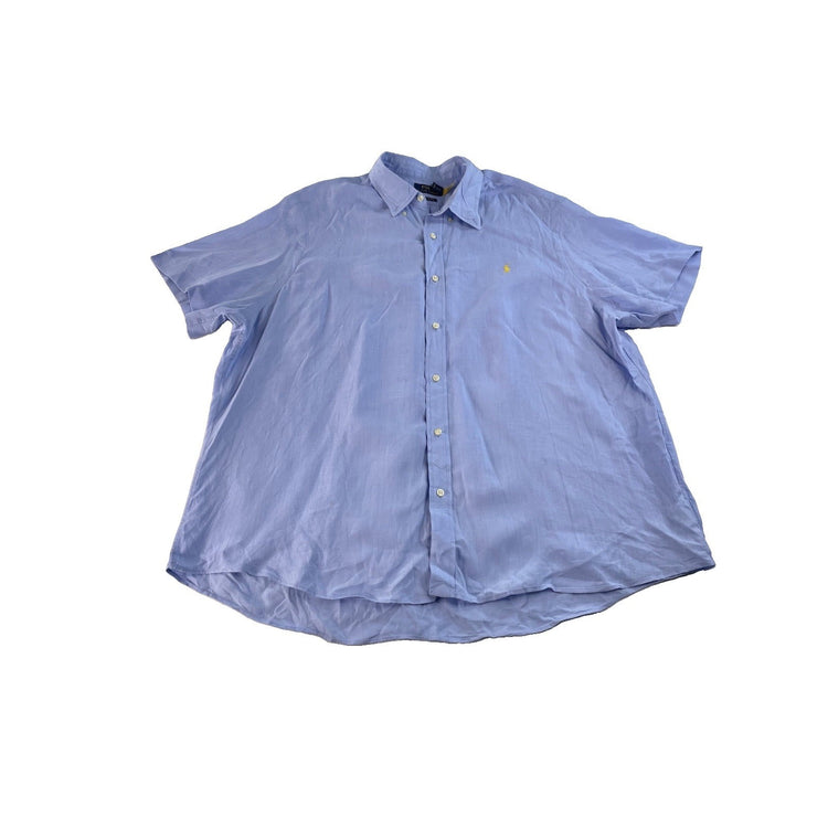 Mens Polo Ralph Lauren Light Blue Classic Fit Button Down Shirt Size 2XL