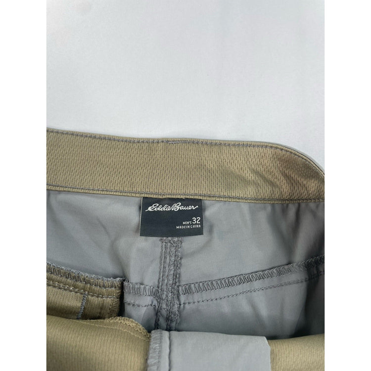 Mens Eddie Bauer Lught Gray Hiking Shorts Size 32