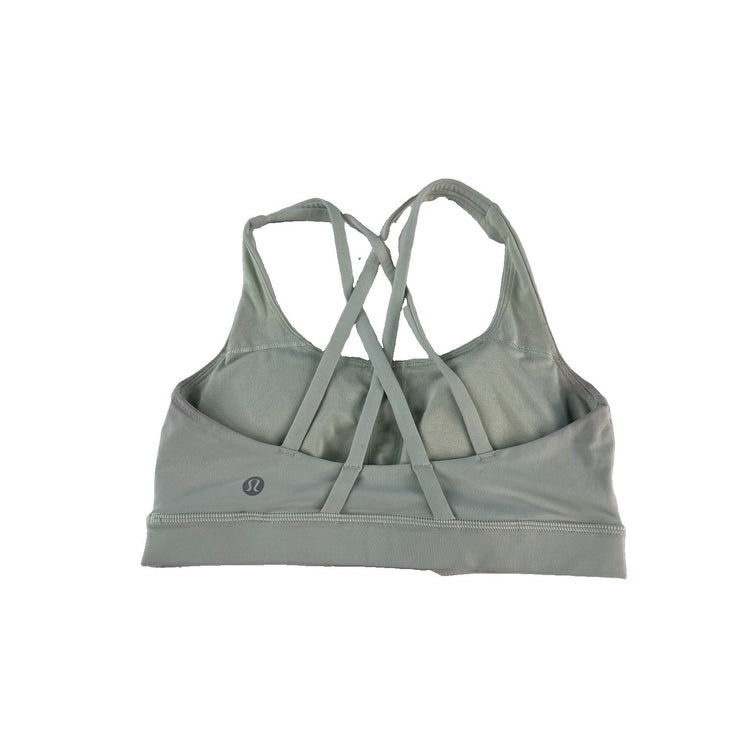 Womens Lululemon Mint Sage Green Strappy Yoga Sports Bra SIZE 4